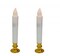 Pair of Gold Illuminated Candlesticks – Battery-Operated LED Shabbat Candles, Decorative Tabletop Display